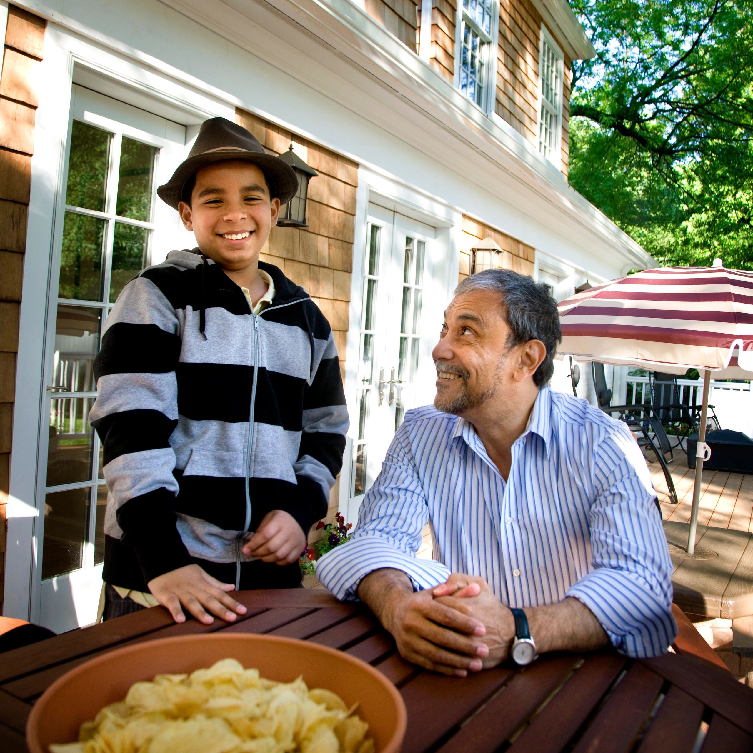 Smiling customer portrait